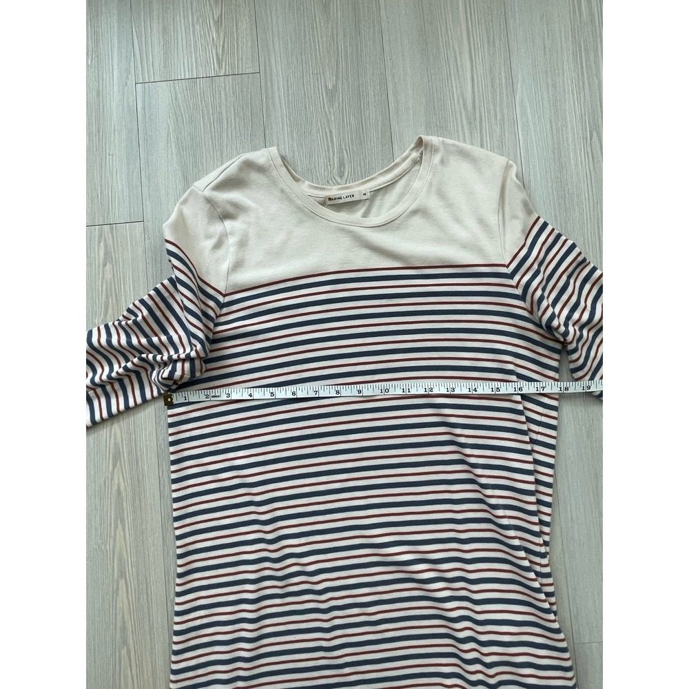Marine Layer Women's Striped Shift Midi Dress Size M Crewneck Coastal - Picture 4 of 5